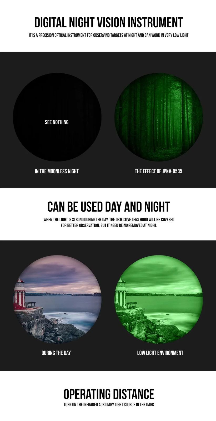 Lightweight Digital Waterproof Monocular Night Vision Camera product detail 3