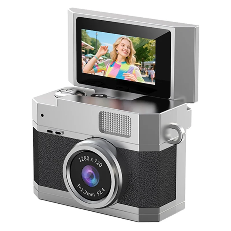 lk-026-mini-digital-camera-0-96-inch-flip-screen-retro-thumb-size-hd-video-recording-ccd-black-for-travel-and-everyday-photography-main Digital Camera main product image