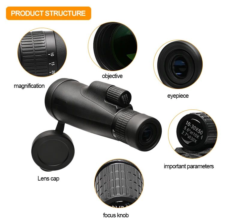 Long Distance Best Kid Mobile Phone Monocular 10-30x50 product detail 1