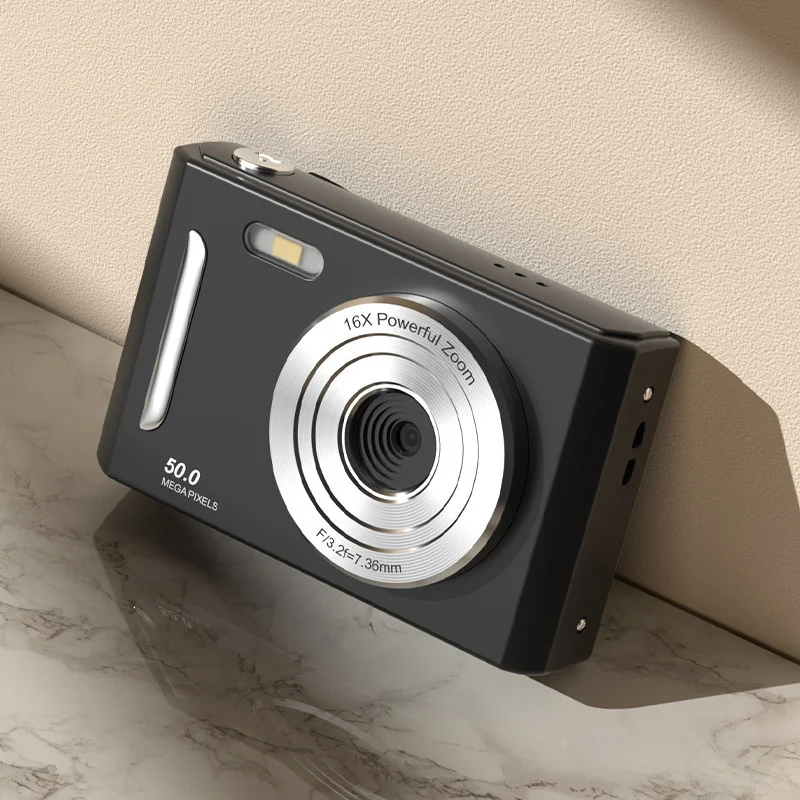 m26-2-4-inch-screen-50mp-portable-digital-camera-16x-zoom-1080p-hd-video-recorder-ccd-black-for-travel-family-moments-and-everyday-photography-main Digital Camera main product image