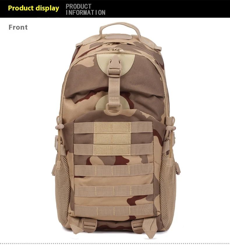 Men's Tactical Backpack with Camouflage Design for product detail 3