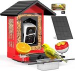 Metal Bird Feeder with Camera Solar Panel 32GB main