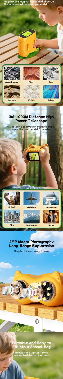 Mini Compact Small Toy Binoculars Kids Children Binoculars product detail 2
