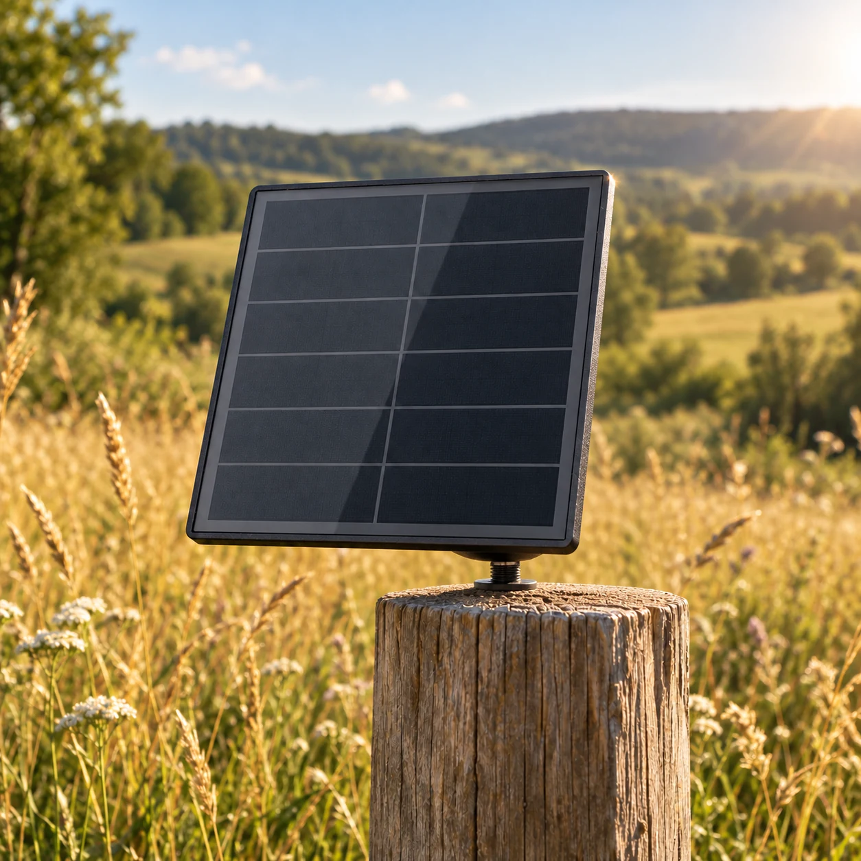 Solar Power & Gear in a natural outdoor setting