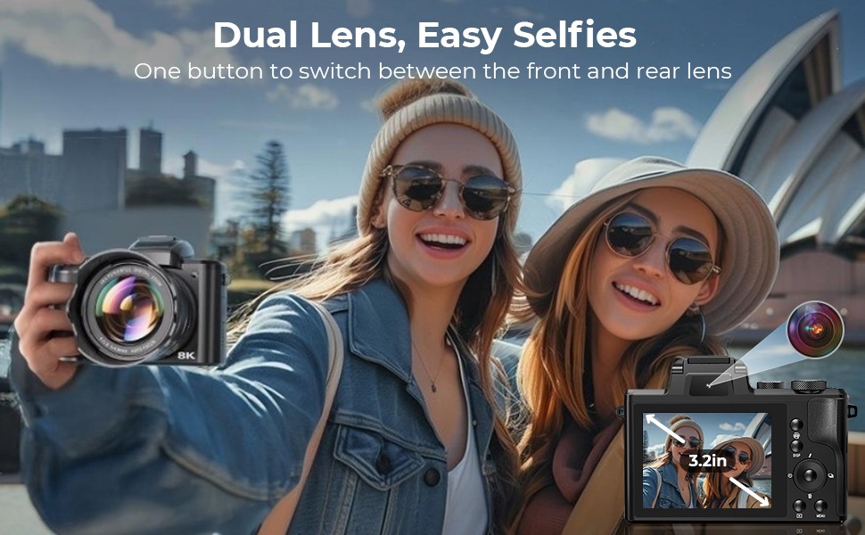 MinMax Outdoors camera front and selfie lens switching