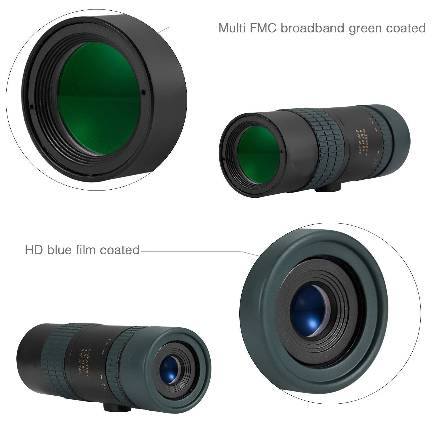Monocular Telescope 8-24x30 Zoom Monocular Waterproof Pocket product detail 3