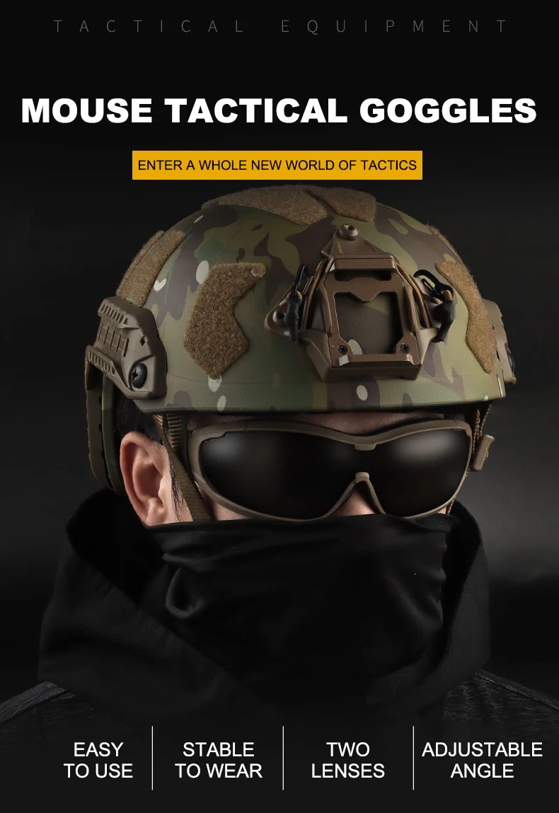 Motorcycle Tactical Outdoor Goggles with Fixed Straps product detail 1