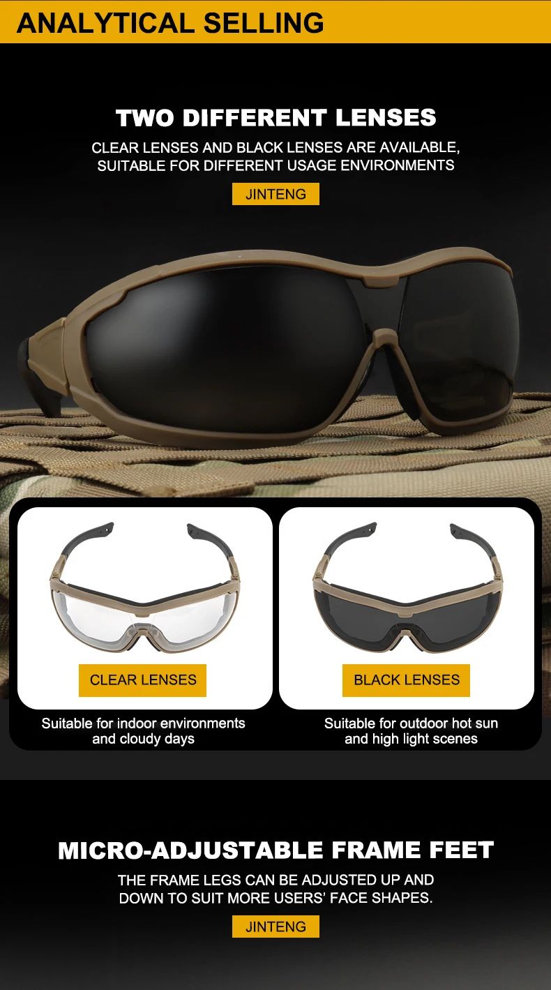 Motorcycle Tactical Outdoor Goggles with Fixed Straps product detail 4