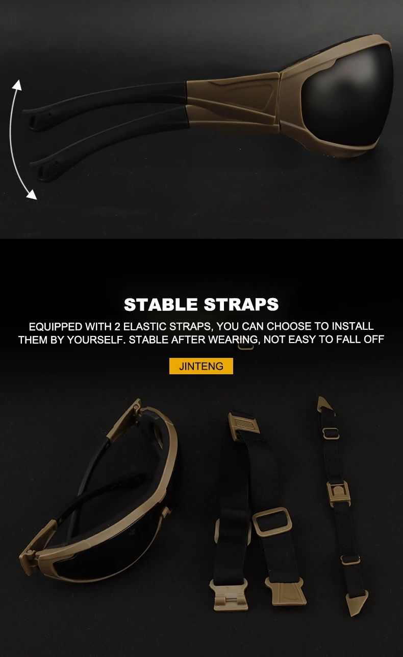 Motorcycle Tactical Outdoor Goggles with Fixed Straps product detail 5
