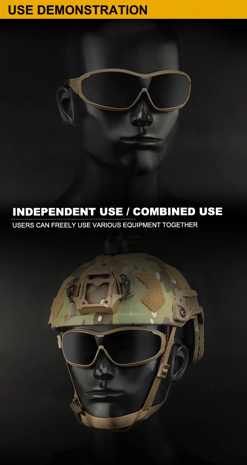 Motorcycle Tactical Outdoor Goggles with Fixed Straps product detail 7