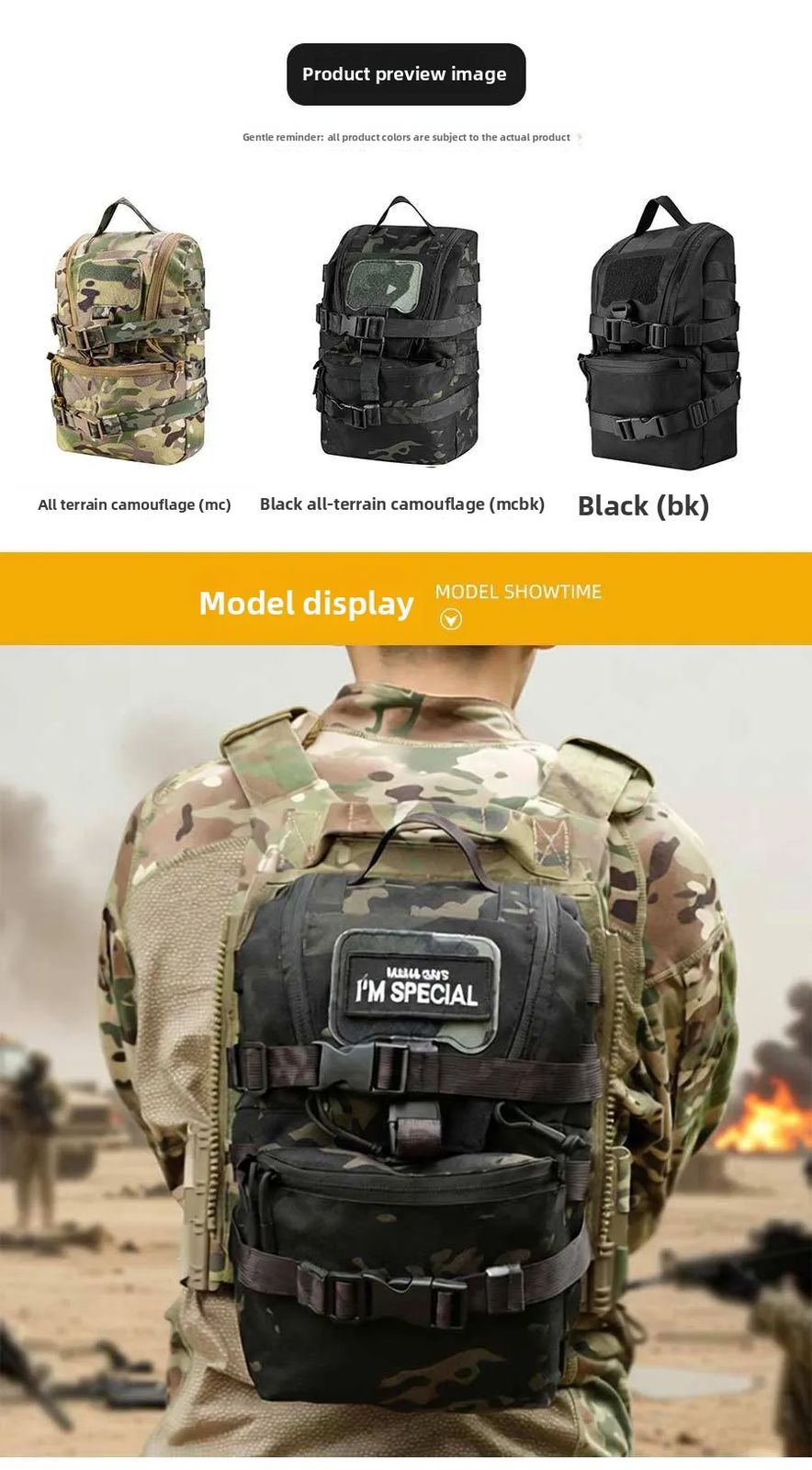 Multi-Functional Tactical Molle Expansion Backpack product detail 12