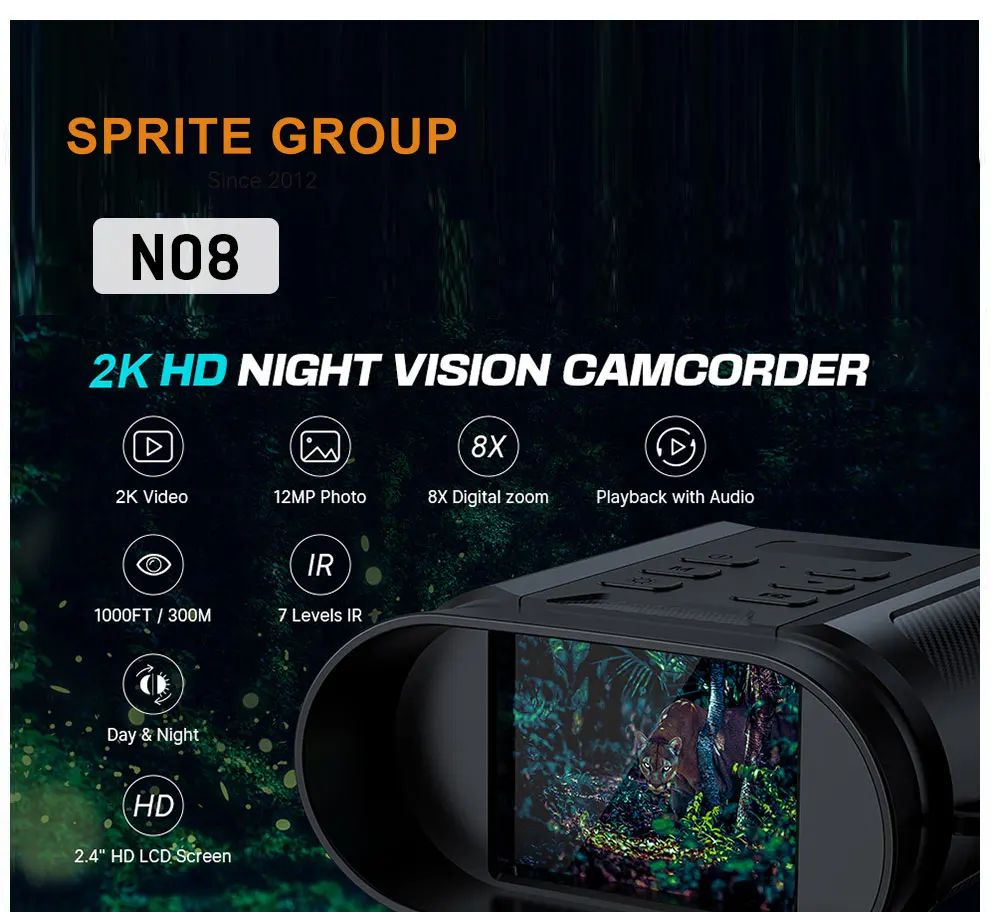N08 2.5K Night Vision Binoculars 10X Magnification 8X product detail 5