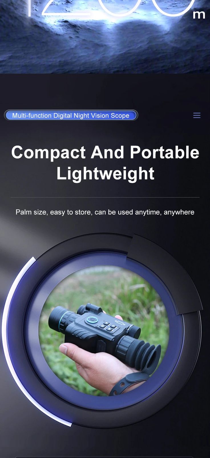 NDL1000 Digital Night Vision Monocular Built-in 300m Laser product detail 10