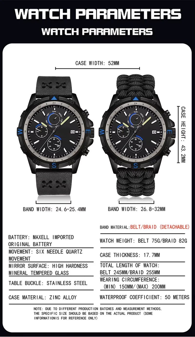 New Arrival Men's Outdoor Tactical Quartz Watch product detail 5