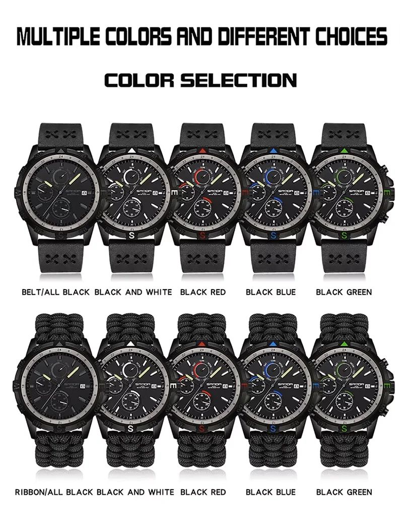 New Arrival Men's Outdoor Tactical Quartz Watch product detail 8