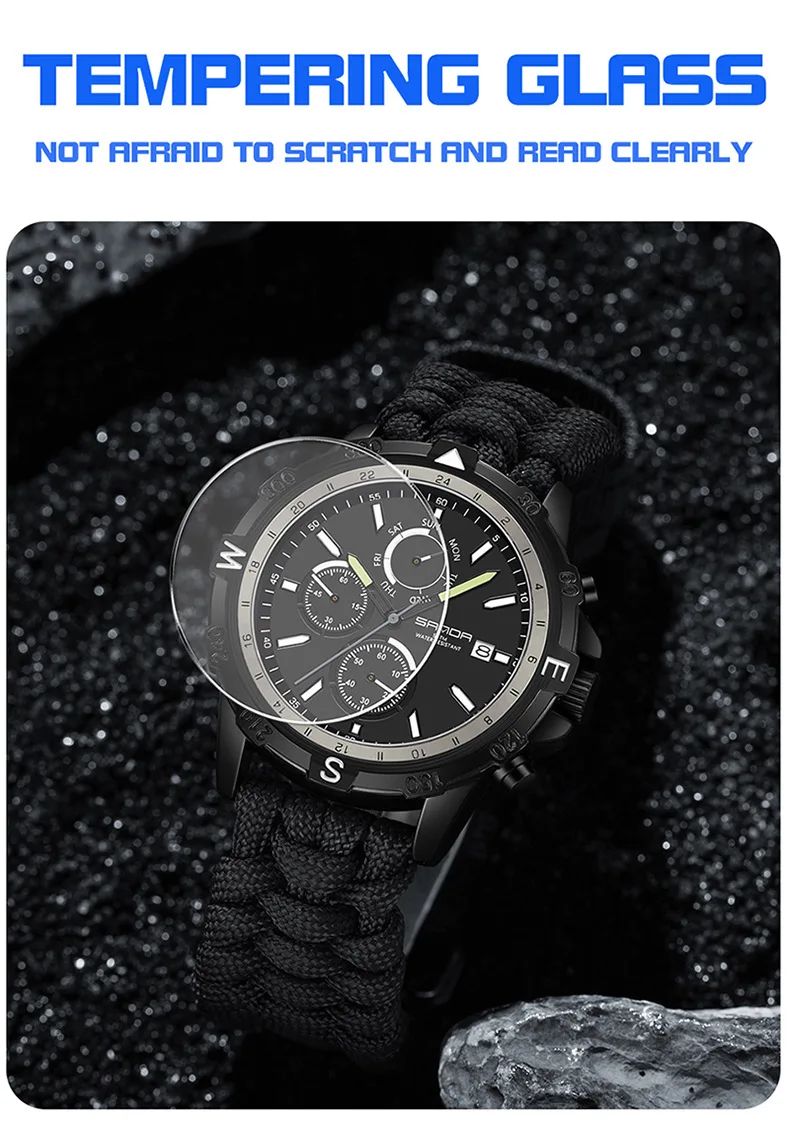 New Arrival Men's Outdoor Tactical Quartz Watch product detail 9
