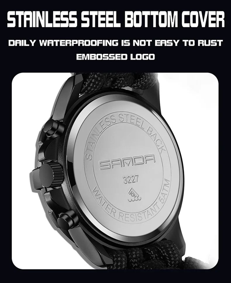 New Arrival Men's Outdoor Tactical Quartz Watch product detail 13