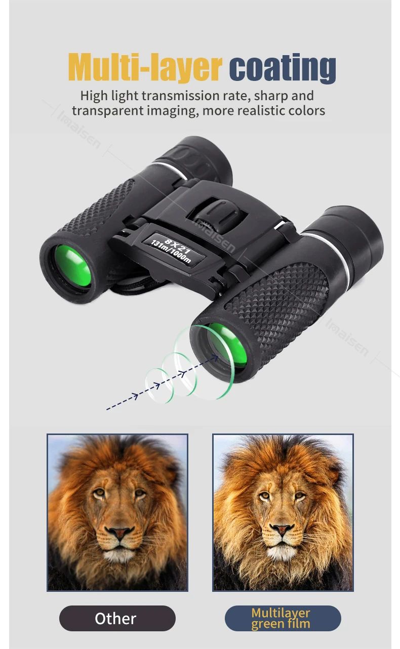 New Binoculars 8x21 100X21 40X22Mini Pocket BAK4 FMC product detail 6