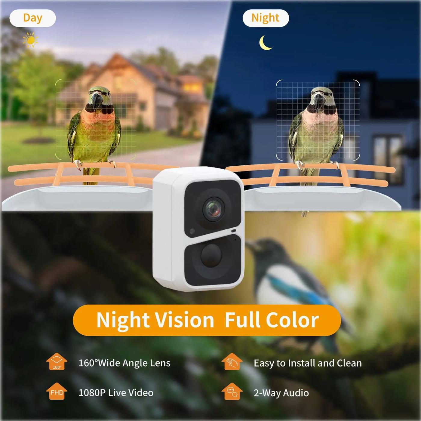 New Design Bird Feeder With Camera Solar Powered product detail 4