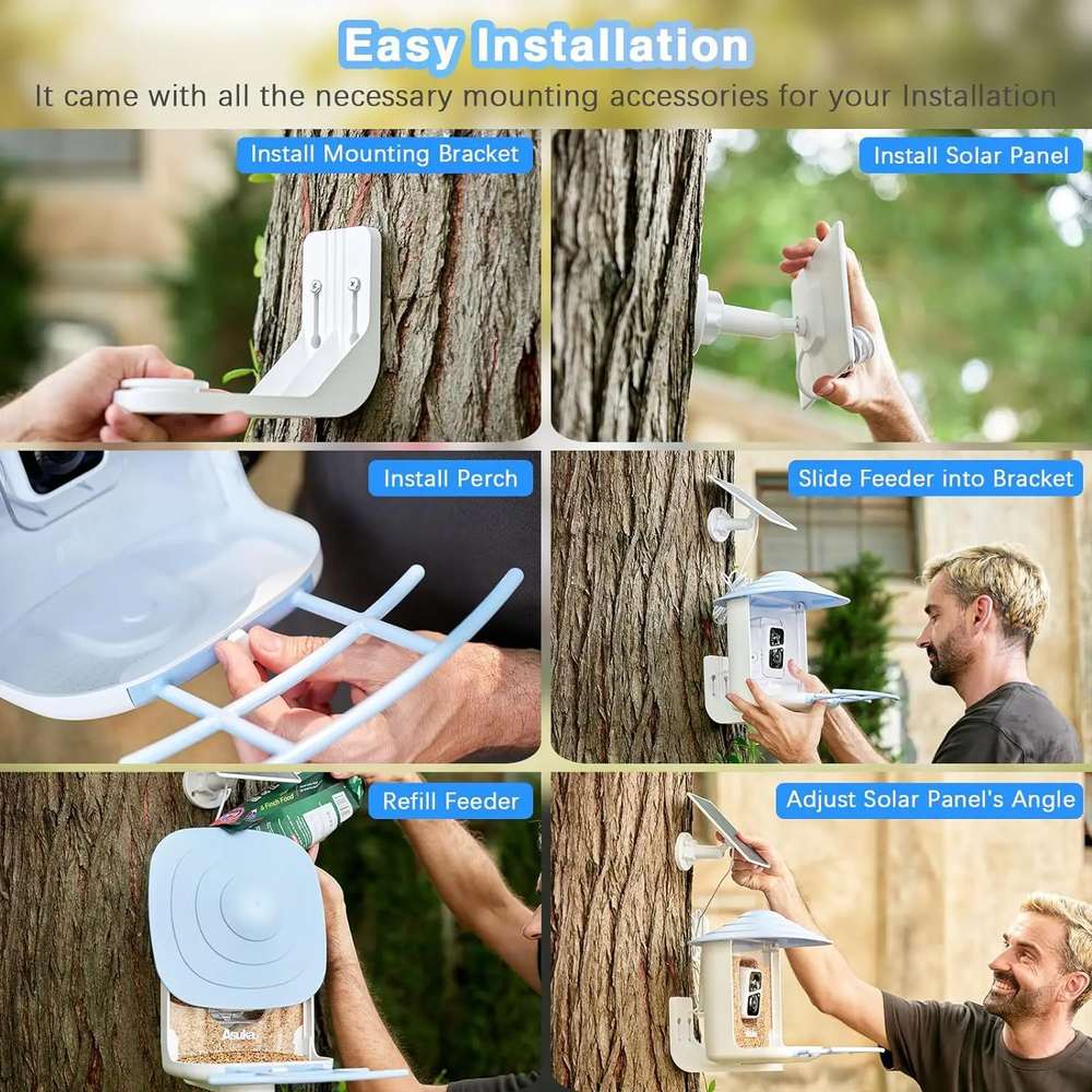 New Design Bird Feeder With Camera Solar Powered product detail 6