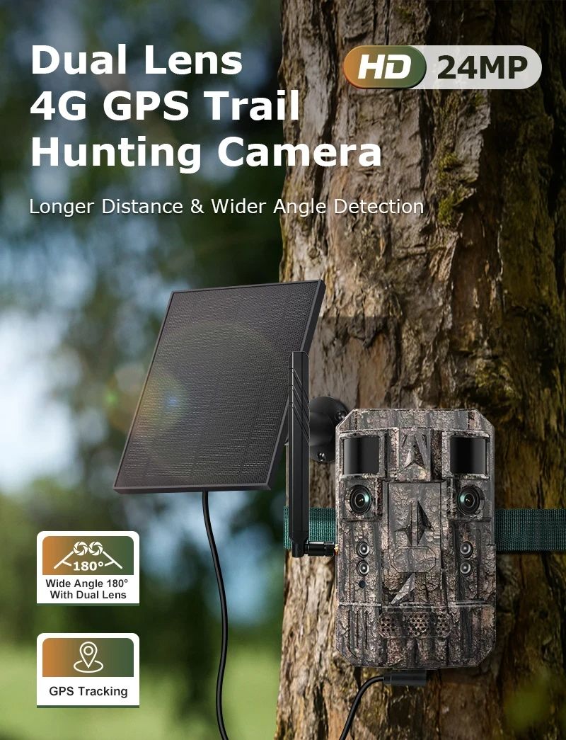 New Smart AI 4G Dual-Lens Solar-Powered GPS Hunting MinMax Outdoors product detail image 3