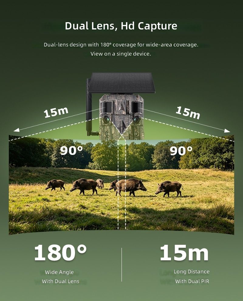 New Smart AI 4G Dual-Lens Solar-Powered GPS Hunting MinMax Outdoors product detail image 5