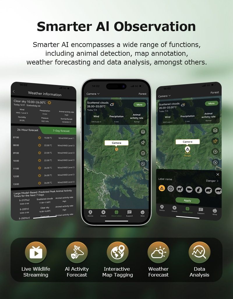 New Smart AI 4G Dual-Lens Solar-Powered GPS Hunting MinMax Outdoors product detail image 7