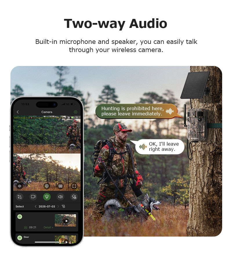 New Smart AI 4G Dual-Lens Solar-Powered GPS Hunting MinMax Outdoors product detail image 11