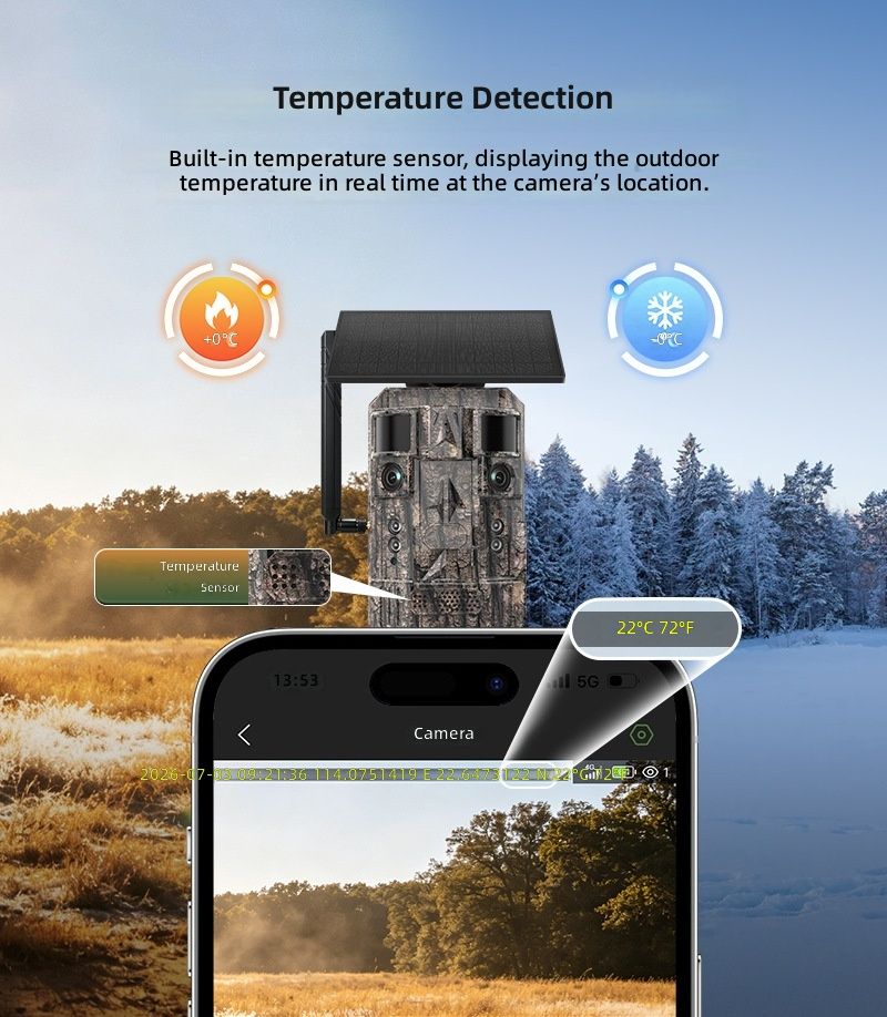 New Smart AI 4G Dual-Lens Solar-Powered GPS Hunting MinMax Outdoors product detail image 12