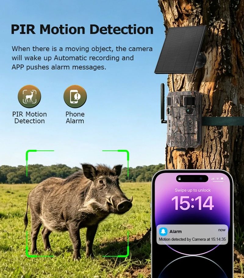 New Smart AI 4G Dual-Lens Solar-Powered GPS Hunting MinMax Outdoors product detail image 13