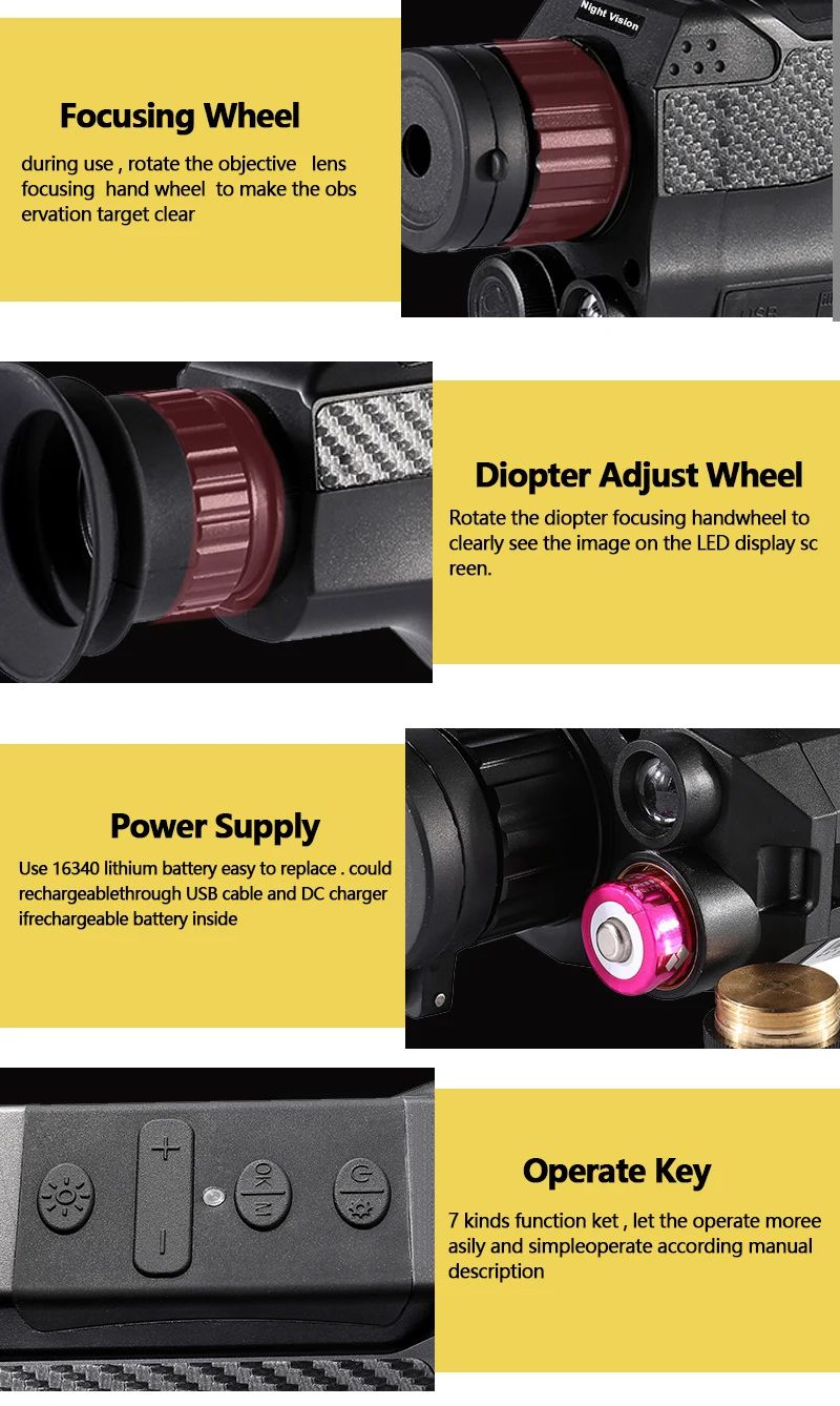 Night Vision Monocular 4X Optical Zoom Monocular Infrared product detail 5
