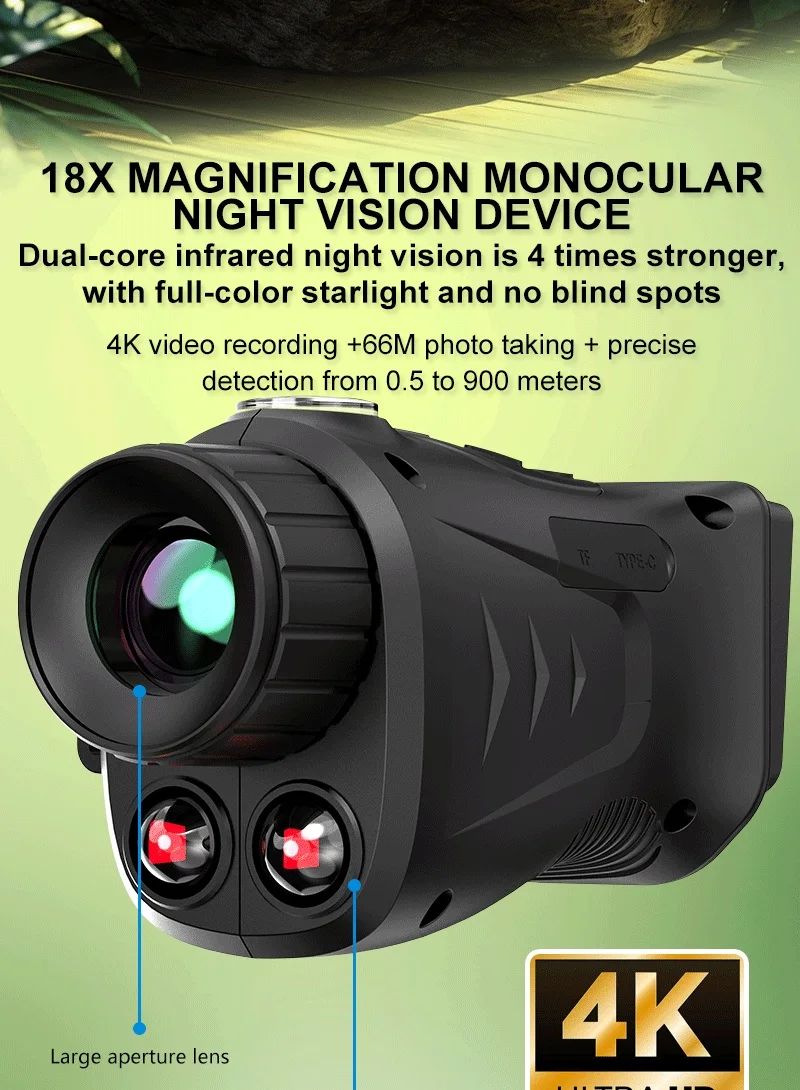 NV308 Handheld Mini Night Vision Monocular 18X Zoom product detail 2