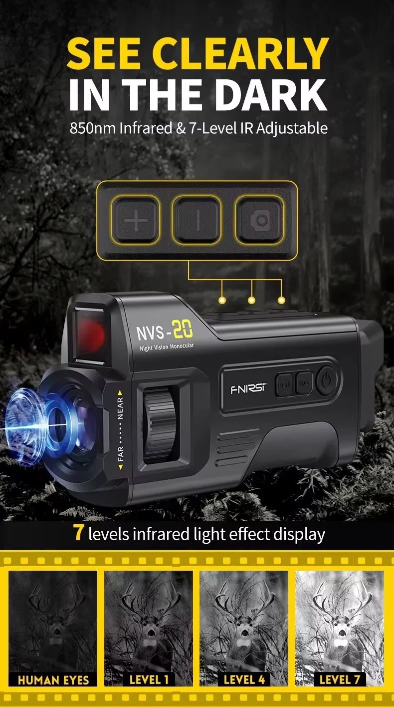 NVS-20 4K Monocular Night Vision Device 300m 850nm product detail 5