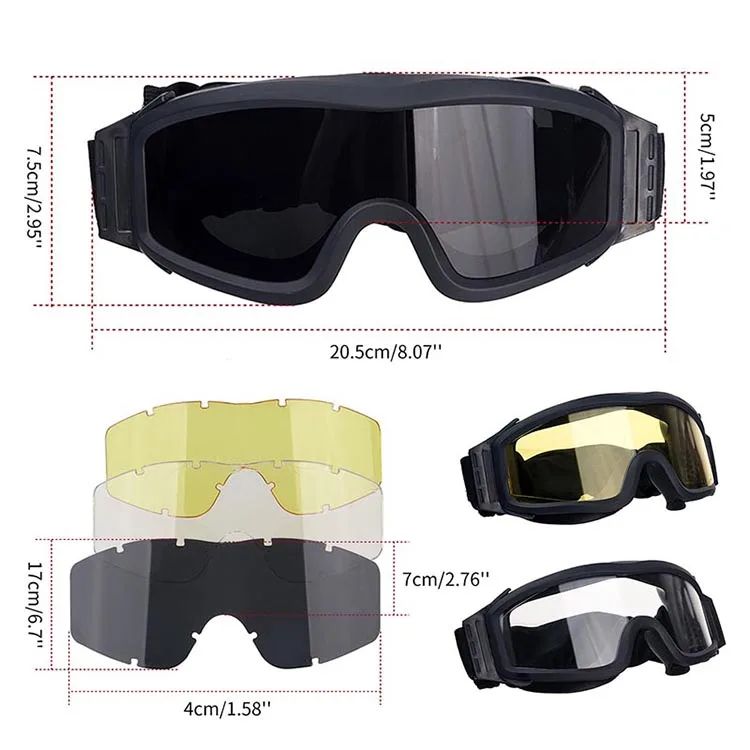 Optics Hunting Glasses Tactical Wind Dust protection Outdoor product detail 1