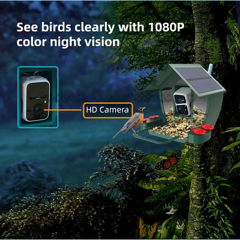 Outdoor Garden Metal HD Night Vision AI Identify product detail 5