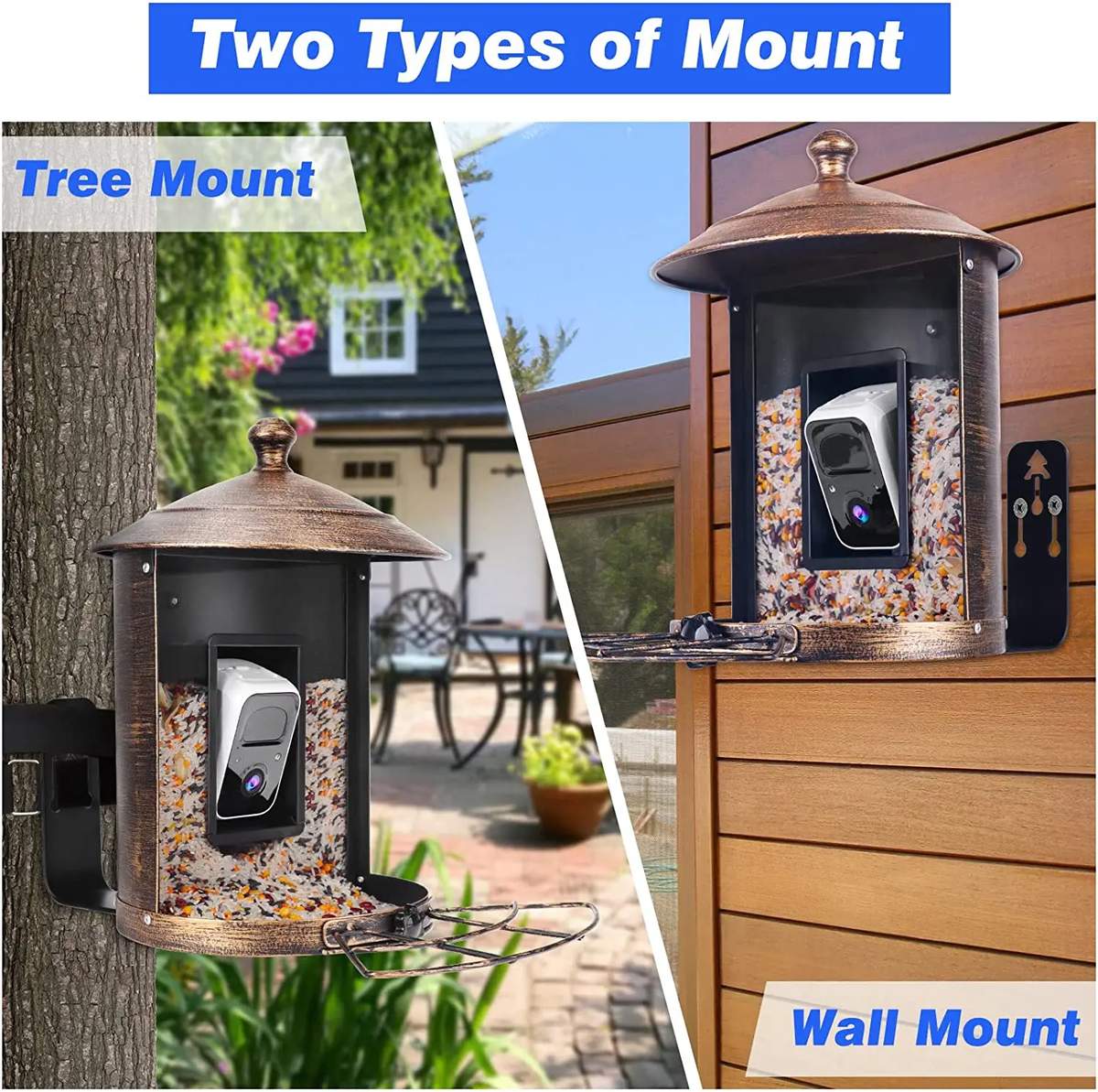 Outdoor Garden Smart Bird Feeder With Camera AI product detail 1