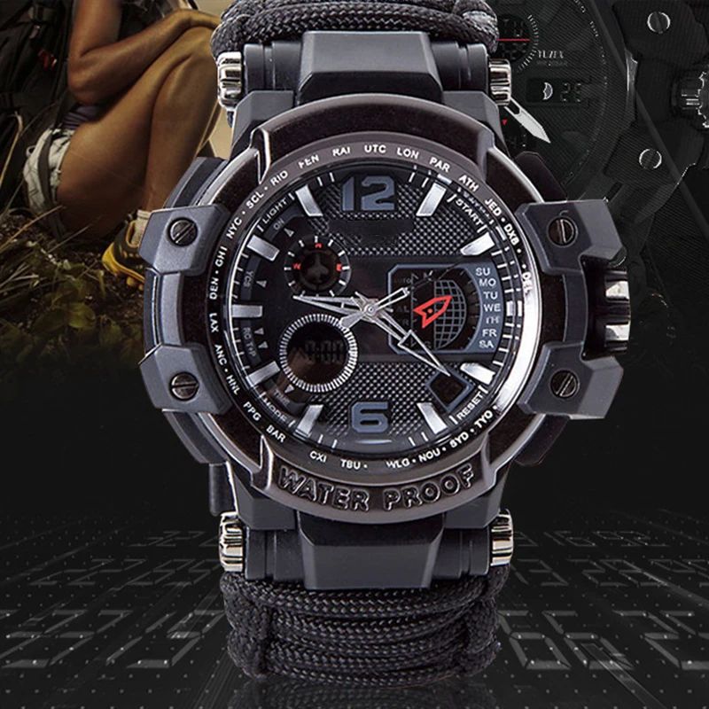 Outdoor Survival Watch Multifunctional Waterproof Tactical product detail 2