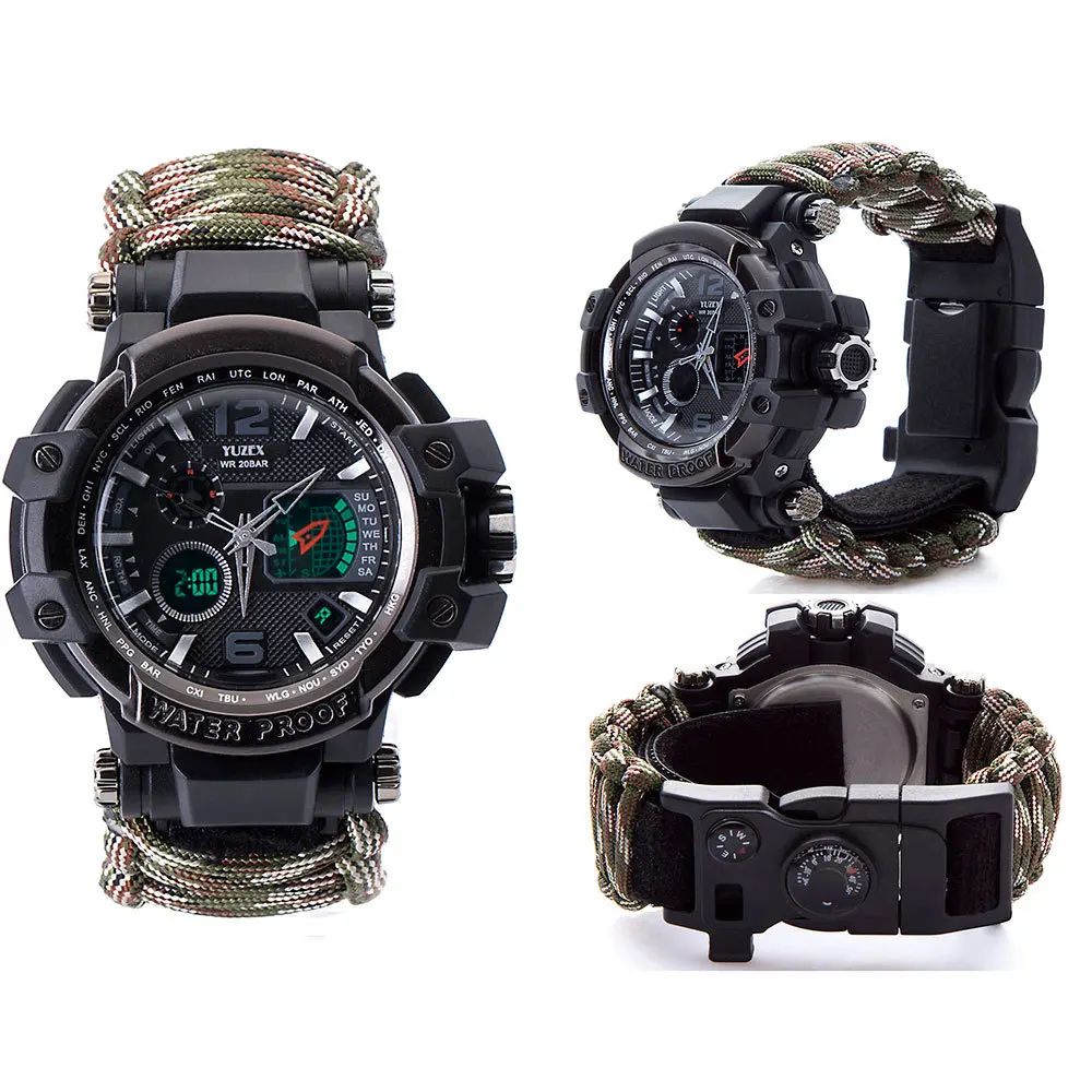 Outdoor Survival Watch Multifunctional Waterproof Tactical product detail 2