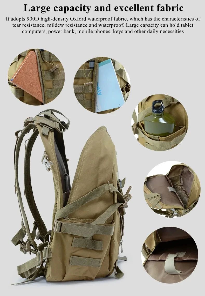 Outdoor Waterproof Hiking Backpack Survival Bag Tactical product detail 4