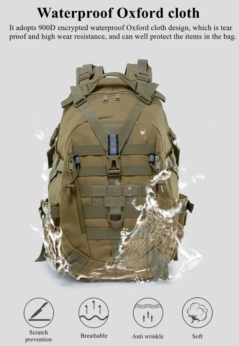 Outdoor Waterproof Hiking Backpack Survival Bag Tactical product detail 6