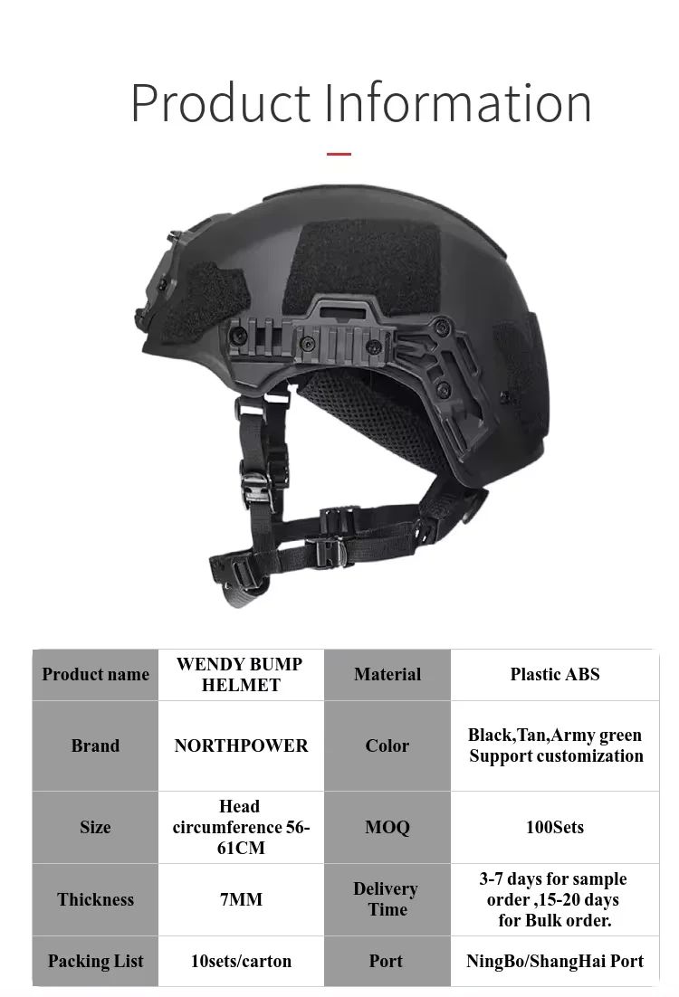 Plastic Tactical Helmet Protective Outdoor Sports Bump product detail 2