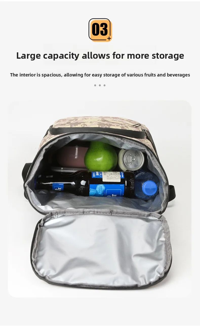 Portable Cross-border Camouflage Silicone 19L Insulated product detail 7