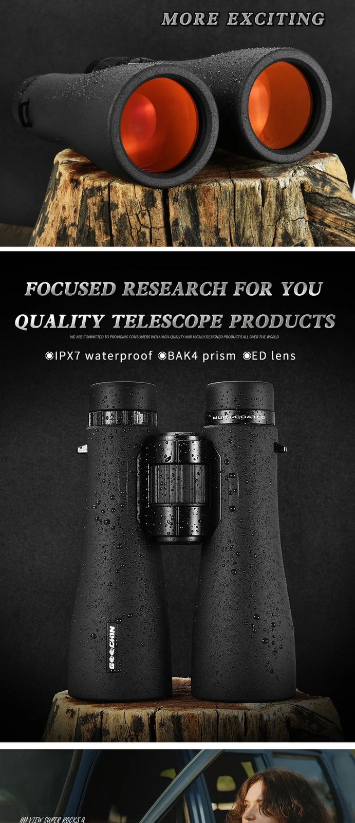 Profesionales Powerful 12x50 ED Binoculars Waterproof Image product detail 2