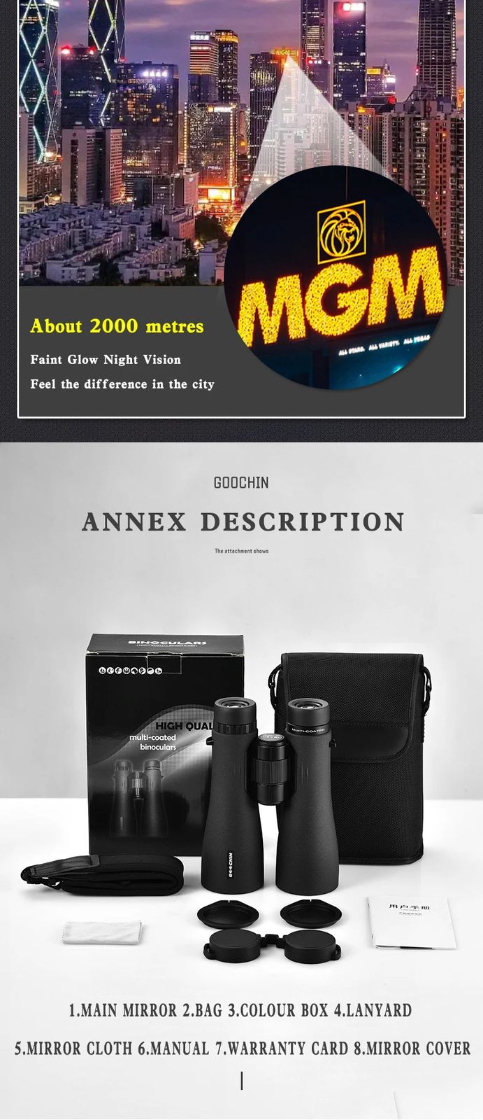 Profesionales Powerful 12x50 ED Binoculars Waterproof Image product detail 10