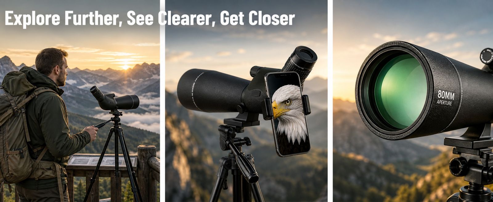 Professional 25-75x80 Spotting Scope Ultra Bright 80mm product detail 4