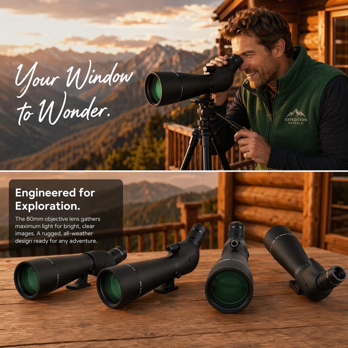 Professional 25-75x80 Spotting Scope Ultra Bright 80mm product detail 6