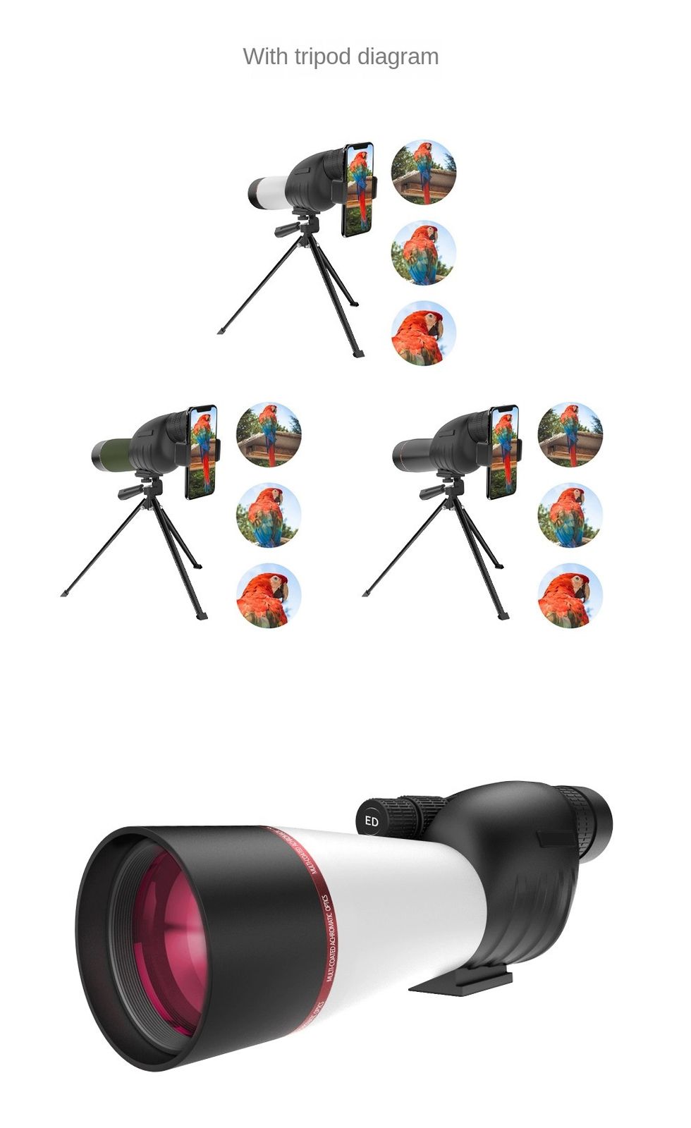 Professional High-Definition 25-75X60 Bird Monocular product detail 20