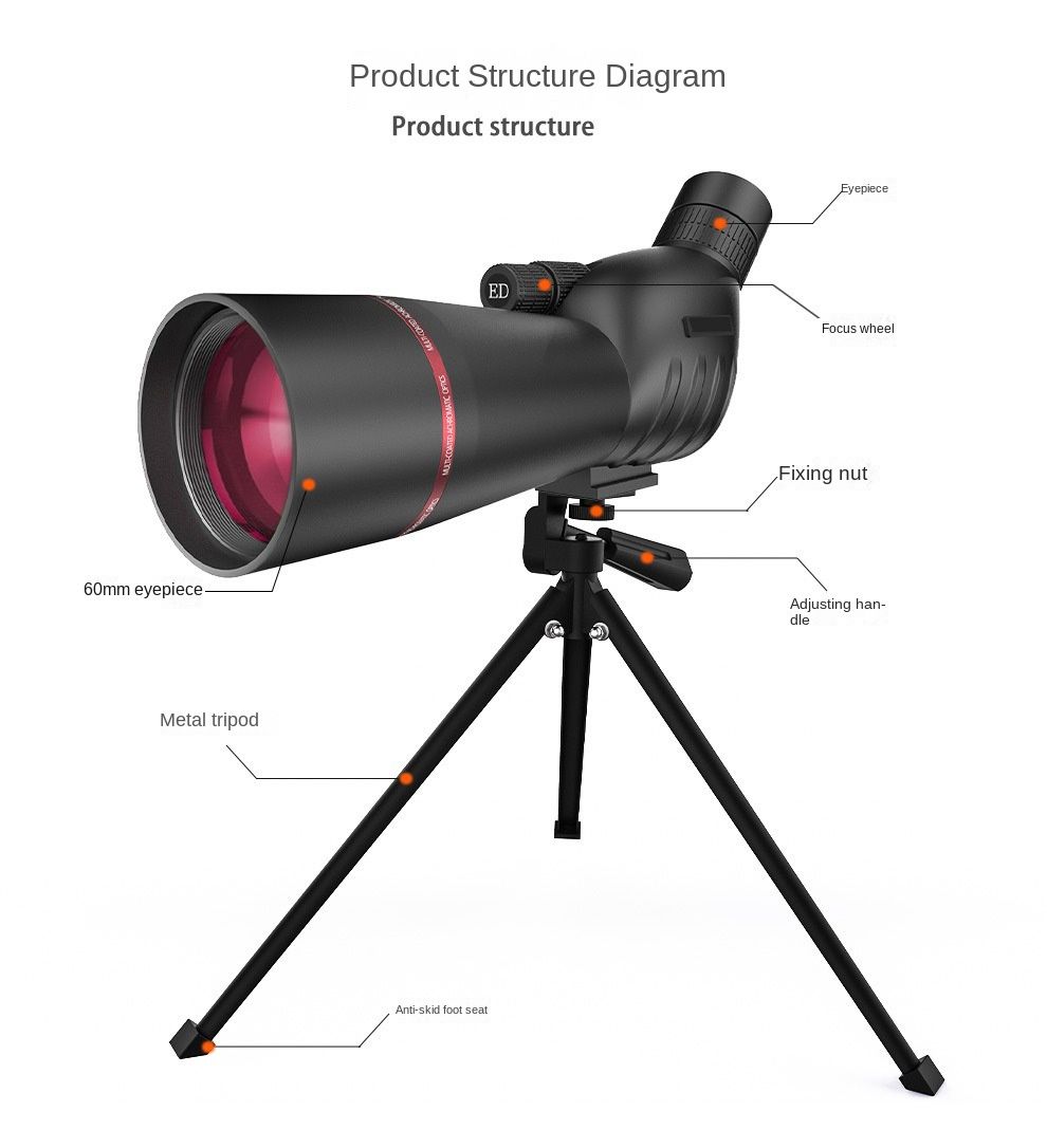 Professional High-Definition 25-75X60 Bird Monocular product detail 25
