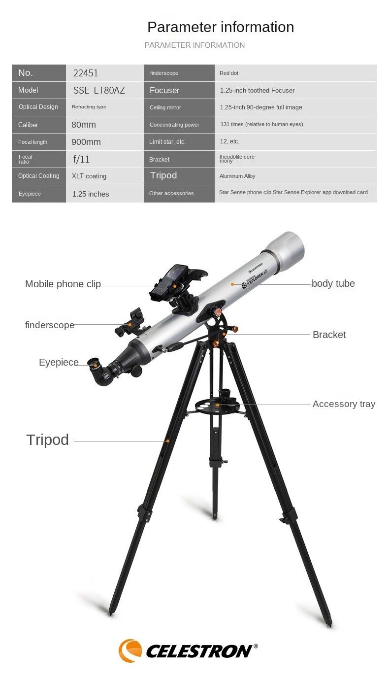 Professional StarSense Explorer LT80 AZ Smartphone product detail 8