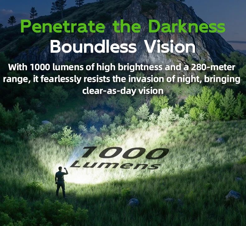 PT10 Rechargeable LED Tactical Flashlight Long Range High product detail 2